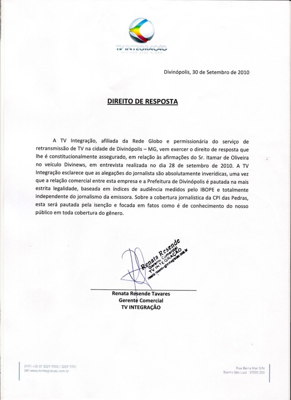 tv integrao